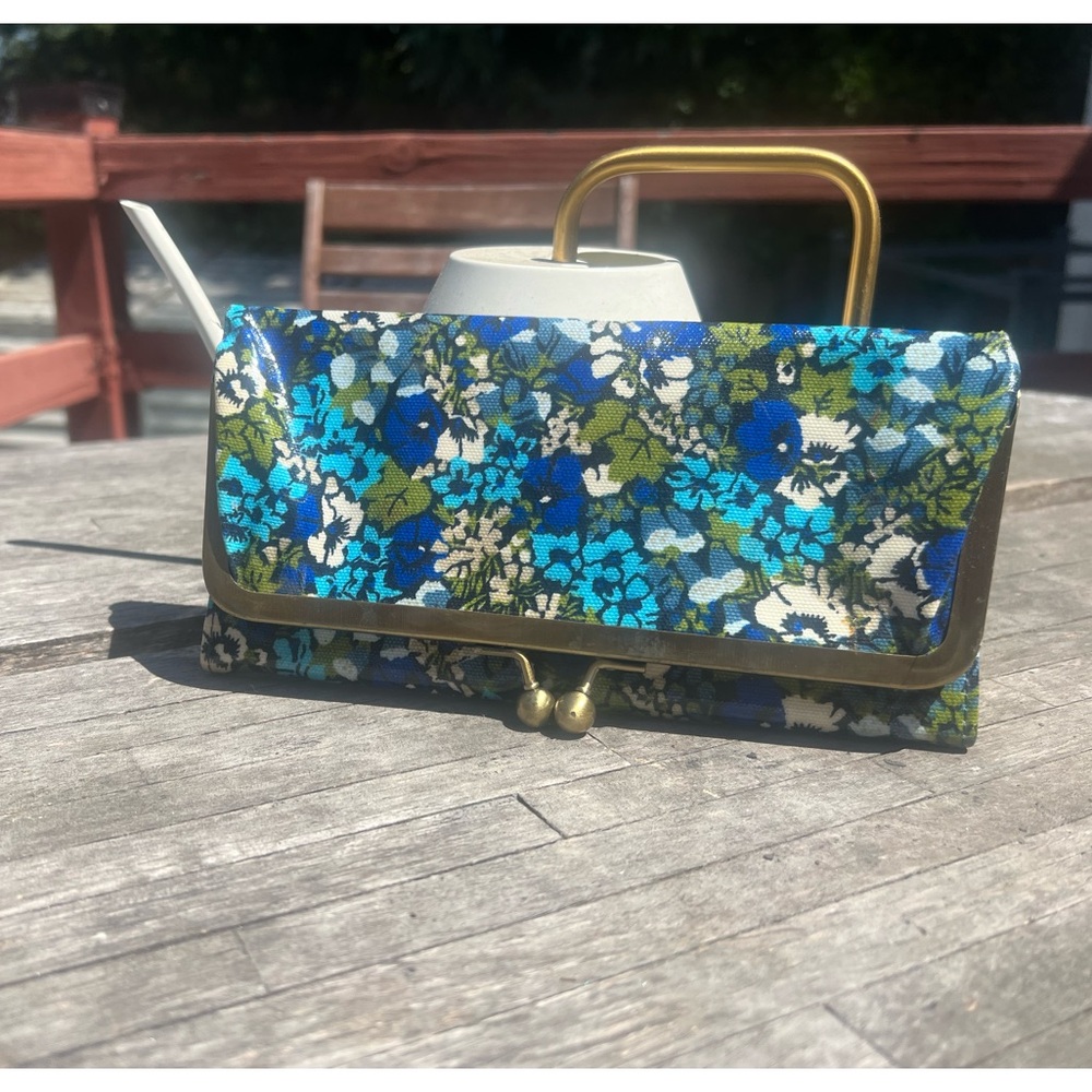 Retro Style Floral Print Coin Purse Wallet